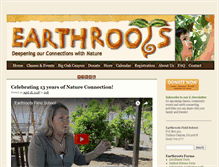 Tablet Screenshot of earthrootsfieldschool.org